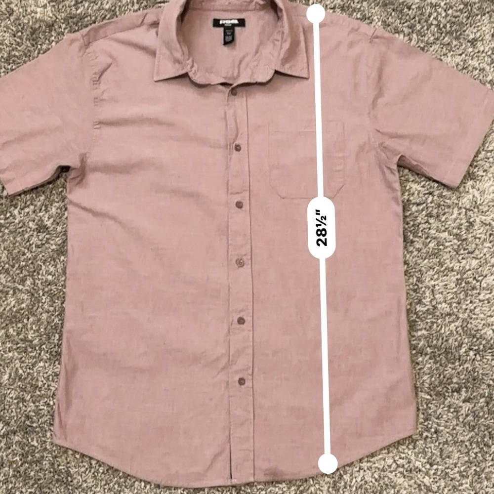 RSQ Men's Mauve Casual Button-Down Shirt size medium - Picture 4 of 6